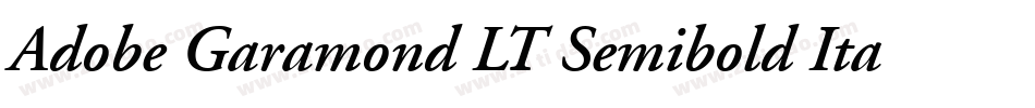 Adobe Garamond LT Semibold Italic字体转换